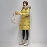2023 Winter Down Jacket Women Natural Real Fox Fur Collar Hood Extended Thicken Long Feather Coat Water Proof