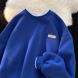 Loose Long Sleeve Pullovers Women Spring Korean 3XL Solid Color BF Sweatshirts Casual Lazy Wind Top