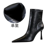 Zingj Vintage Banquet Ankle Boots Winter Side Zipper Short Leg Boots Women's