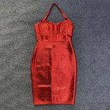 Bandages Dress 2021 New Women Sexy Sleeveless Halter Clothes Club Party Evening
