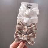 Pcs/set Cotton Linen Plaid Bowknot Hair Clips For Cute Girls Floral Handmade Hairpins Barrettes Headwear Kids Hair