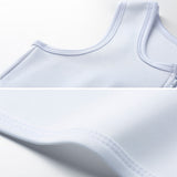 Women Tomboy FTM Zip Up Elastic Chest Binder Breathable Bamboo Slim Fit Tank