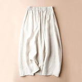 Vintage Cotton Linen Skirt Women Summer High Waist Embroidery Print A Line Midi Skirts Fashion Solid Loose Casual
