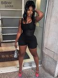 Fashion Concise See Through Rompers Women Sleeveless Skinny Midnight Party Playsuit Lady Workout Activewear