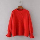 New Arrival Female Solid Pullovers Spring Autumn Winter Pullover Women Basic Knitted O Neck Sweater Warm Long