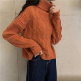 Women's Turtleneck 2022 Casual Solid Cropped Sweater Korean Fashion Spring/Autumn Thin Lady Sweaters Knitted Pullover