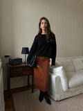 Autumn And Winter Hot Sale Thick Short Round Neck Solid Color Sweater Bum Basic Women's