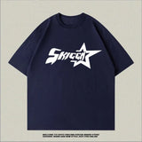 New Summer American Letter Printed Tops Tees Women Y2K Street Hip-Hop Harajuku Trend T-Shirts Couples Casual Loose