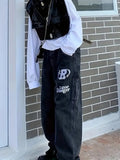 hop straight leg baggy jeans with
