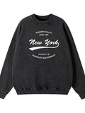 Autumn And Winter New Pure Cotton Water Wash Old Sweater Women In Batik Retro Print Top