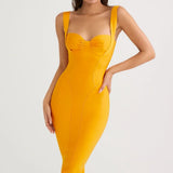 Bandage Dress Rose Red Strap Bodycon Dress For Women V-neck Summer Elegant Celebrity Evening Club Party Dresses Outfit