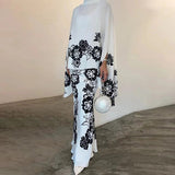 High Street Skirts Suits Spring Women Fashion Floral Print Party Set Casual Loose Asymmetric Commuter Outfits 2023