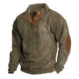 And Winter New Men's Outdoor Jacket Corduroy Leisure Collar Long