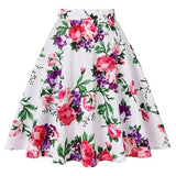 Summer Midi Skirt Runway Vintage Rockabilly Sundress Red Womens Sexy Pinup 50S Cotton Polka Dot Pattern Skater