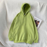 Cotton Hoodies Women Fashion Solid Color Casual Hooded Sweatshirt Streetwear Loose Hip Hop Pullover Hoodie Couple