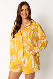 Zingj Early Autumn Casual Senior Fruit Print Shorts Cardigan