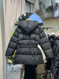 Winter Women's Down Jackets Ultra Light Warm Casual Coat Female Puffer Jacket With a Belt Plus Size Hooded Parka