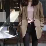 Zingj Celebrity Spring And Autumn New Korean Version Of The Suit Jacket Female Casual Loose Chic Pink Small Suit Slim Korean