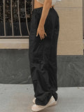 Drawstring Y2K Baggy Cargo Pants- Outfit