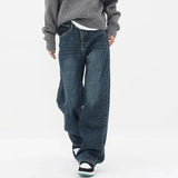 Jeans For Women High Waist Vintage Straight Baggy Denim Pants Streetwear American Style Fashion Wide Leg Denim