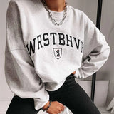 Letter Printing Sweatshirt Women Fashion Harajuku Hoodie Womens Winter Tops Streetwear Designer Sweatshirt O-neck