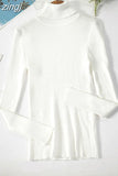 2023 Basic Turtleneck Women Sweaters Autumn Winter Warm Pullover Slim Tops Ribbed Knitted Sweater Jumper Soft Pull