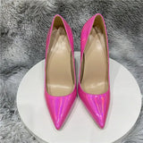 orange concise 12cm 10cm 8cm super high heels pointed toe customize handmade work party wedding lady pumps QP179