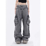 Acid Washed Baggy Cargo JeansOutfit
