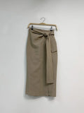 New Women Elegant Sheath Wrap Skirts Front Split Korean OL Style High Waist Chic Work Wear Drawing