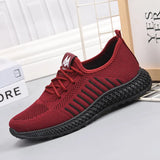 Women Shoes Fashion Mesh Breathable Socks Shoes Female Lace Up Flat Casual Sneakers Comfortable Light Ladies Tennis