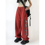 Y2K Sweatpants Women Streetwear Letter Print Joggers Harajuku Hip Hop Oversize Wide Leg Baggy Jogging Sports Trousers