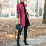 Autumn Winter New Stand Up Collar Women's Jackets 2020 Fashion Casual Solid Slim Long Sleeve Ladies Long Jackets
