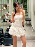 Romantic Sexy Lace Shoulder Corset Dress Niche Design Thin Cash Short Cake