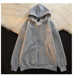White Summer Outfits Kawaii Clothes Y2K Oversized Zipper Korean Style Long Sleeve Couple Sweatshirts Hoodies Women