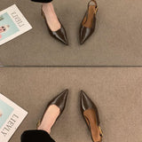 Retro Temperament Pointed Kitten And Head Sandals Women Summer 2025 New Commuter Evening Wind Single