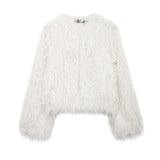 Women's Thick Lamb Fur Black Coat Women's Winter 2025 New