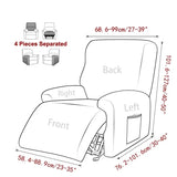 2 3 Seater Velvet Recliner Sofa Cover Elastic Split Design Relax Sofa Slipcover Solid Lounge Armchair Covers With Side