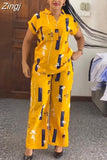 Piece Women Sets 2023 New Arrival Spring Summer Matching Sets Stripe Print Two Pieces Sets Top Pants Suits Outfits