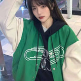 College Style Stitching Ladies Baseball Uniform High Street Jacket Lovers Loose Wild All-match Autumn New Jacket