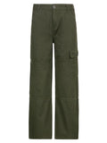 straight cargo jeans with patch
