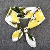 Lemon Printed Yellow 50S 60S Women Hairband Cotton Retro Vintage Hair Accessories for Party Pin Up Rockabilly Wire
