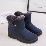 Women Snow Boots Winter Waterproof Keep Warm Shoes for Women's Female Plush Ankle Boots Ladies Size 43 Platform Short