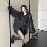 Lace Blouses Women Sexy See Through Tassel Loose Sunscreen Shirts Summer Korean Sweet Elegant Casual Sun Protection