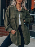 Long Jacket Women Winter Plush Coat Shirt Jacket Female Button Fleece Coat Jackets For Women