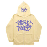 Zipper Hoodies Minus Two Pattern Printing Solid Color Oversized Clothing 2023 New Punk Harajuku Leisure Best Selling