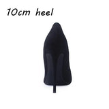 flock pumps fashion high shoes 8cm 10cm 12cm pointed thin heel shallow shoes party shoes ladies shoes QKOU001