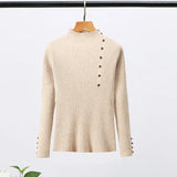 Solid Color Bottoming Sweater Women Fashion Simple Long Sleeve Slim Knit Sweater Pullover Female 2021 Spring