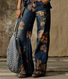 Zingj Plus Size Casual Pants Thin Jeans Wide Leg Pants-Outfit