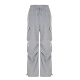Solid Color Pocket Pleated SweatpantsOutfit