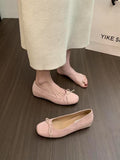 Retro Soft-Soled Single-Shoe Silver Women's Autumn Taut Evening Wind Bow Red Flat Shoes Ballet